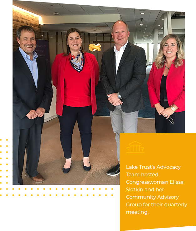 Lake Trust’s Advocacy Team hosted Congresswoman Elissa Slotkin and her Community Advisory Group for their quarterly meeting.